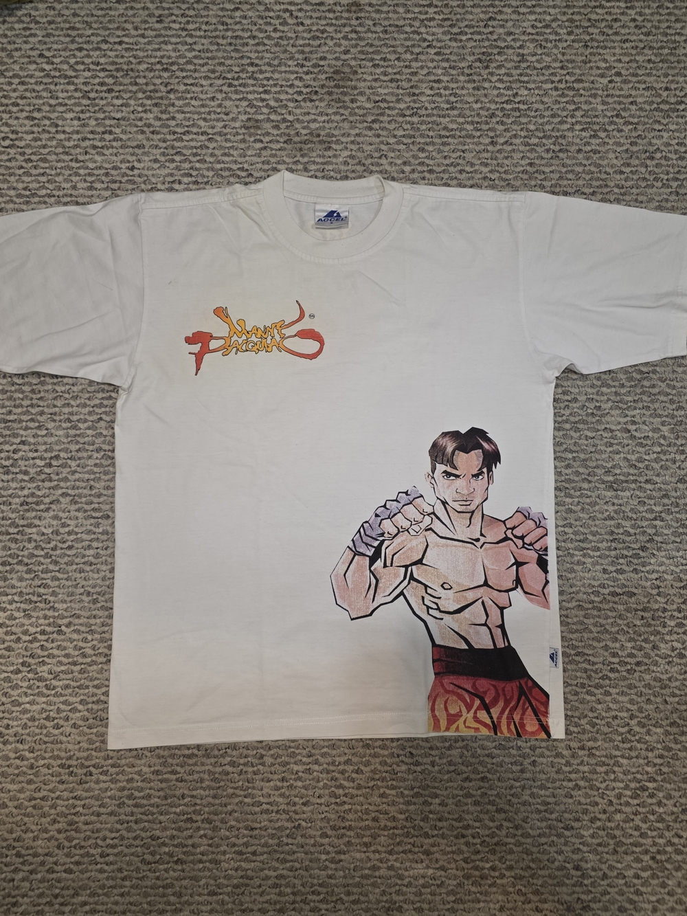 Vintage Manny Pacquiao Tee with Fighter Illustration